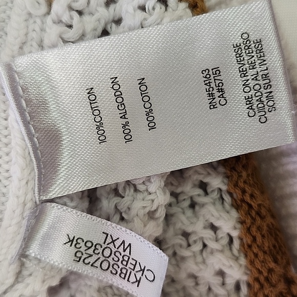 CALVIN KLEIN Women's Striped Knit Sweater Lightweight Everyday Office Casual - Picture 8 of 8